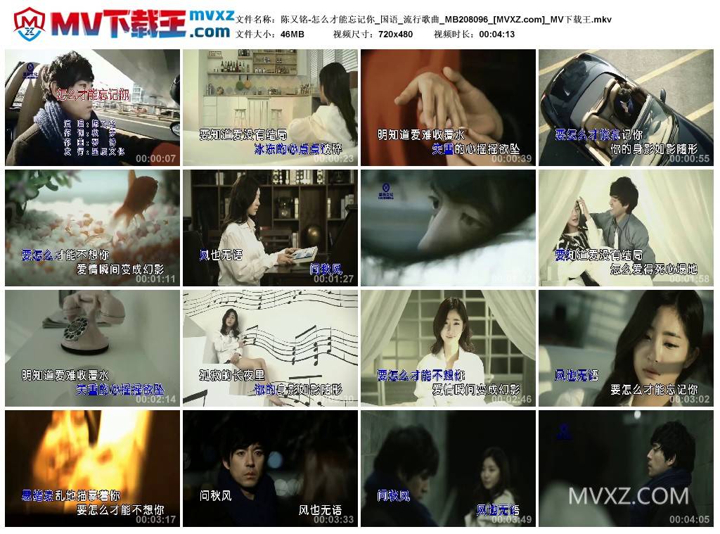 陈又铭-怎么才能忘记你_国语_流行歌曲_MB208096